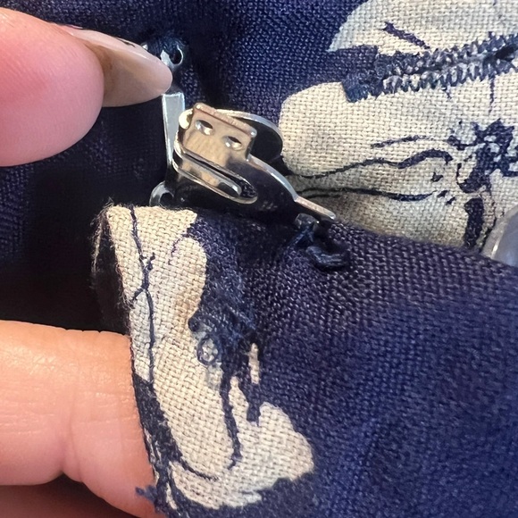 Urban Outfitters Breezy Floral Navy Relaxed Fit Diane Paperbag Wide Leg Pant - Picture 12 of 15